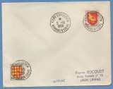 BT Foire Exposition Romans s/ Isère 3 / 10 / 1956  / N° 1003 + 1004 voy. TB Blason