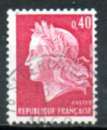 miniature France Oblitéré Yvert N°1536B Marianne Cheffer 40c Rouge carminé 1967
