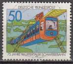 miniature RFA  1976   Y&T 730  oblitéré   chemin de fer suspendu 