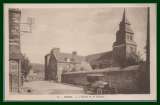 miniature CPA Pleslin eglise bourg non écrite TB tacot GP