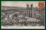  CPA Mantes cathédrale vue sur Limay voy 1914 TB