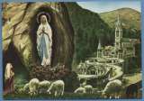 CPSM Lourdes  écrite 1973 moutons Vierge