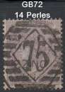 GB N° 72 obl (14 perles) cote 30€