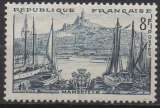 miniature FRANCE 1955 - Y & T : 1037 (N**) - Marseille : le port et N.D de la Garde