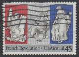 USA Yv. N° PA 114 obl. French Révolution - émission commune > France