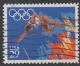 USA N° 2553 (scott) obl. JO Barcelona 1992 saut à la perche