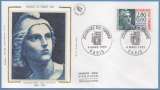 FDC soie silk journée du timbre 1995 Paris voy. Marianne Gandon