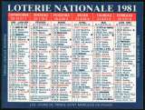 miniature 162 - Calendrier de poche - 1981 - Loterie Nationale - 2 scans 2