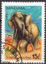 9750 - Y&T n° 797 - oblitéré - Eléphant d'Asie - 1991 - Tanzanie