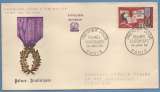 France FDC Palmes académiques Paris 1959 voyagé au verso N° 1005 Saintonge (cote 5€)