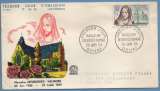 France FDC M. Desbordes Valmore Douai 1959 voyagé  