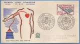 France FDC GF Donneurs de sang Paris 1959 voyagé  