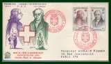France FDC Croix Rouge 5/12/1959 ( cote 6€ ) voyagées Chalons sur Marne