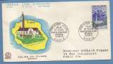 France FDC Eglise de Cilaos REUNION 1960 voyagée 