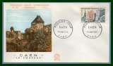 France FDC Caen 1963 Calvados  château église St Pierre  env vernissée