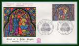 France FDC Vitrail de la sainte Chapelle Paris 1966 env. vernissée TB