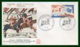 France FDC Bataille d'Hasting Falaise 1966 Calvados cheval voilier