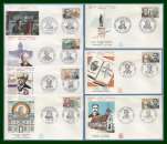 France FDC Célébrités complet 1966 ( cote 17,20 € ) dt 6 env. vernissées TB écrivain ...