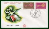 France FDC Europa Strasbourg 1968 env. vernissée clef key