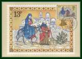 GB Maxicard Christmas 1979 Y&T N° 920 Noël Marie Joseph âne