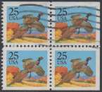 USA Se-tenant bloc de 4 NDH-D-B oiseau faisan obl (scott 2283..)