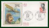 France FDC silk soie Louis Bleriot Cambrai 1972 Aviateur