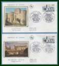 France FDC soie Loches + Stamplink'86 N° 2405