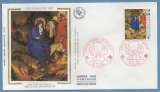 France FDC silk soie Croix Rouge Dijon 1987 N° 2498