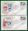 France FDC silk soie Général Leclerc Paris + Strasbourg 1987 N° 2499