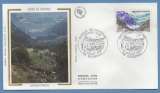 France FDC silk soie Cirque de Gavarnie 1988 N° 2547
