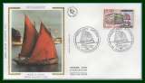 France FDC silk soie Musée du bateau Douarnenez 1988 N° 2545