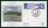 France FDC silk soie La Brenne Rosnay 1989 N° 2601