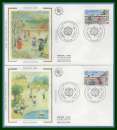 France FDC silk soie Europa Paris 1989 N° 2584 /5