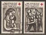 FRANCE 1961 Y&T 1323 / 1324 oblitérés - Au profit de la Croix-Rouge