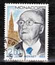 MONACO 1638 Jean Monnet cachet rond  oblitéré used cote 2.2