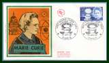 France FDC silk soie N° 1533 Marie Curie 1967  chimie prix nobel price