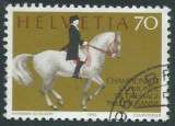 miniature Suisse - Y&T 1163 (o) - Dressage de chevaux -