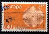 ANDORRE FRANCAIS 1970 Y&T 202 (o) EUROPA