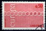 ANDORRE FRANCAIS 1971 Y&T 212 (o) EUROPA