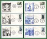 France FDC  N° 1335 /7 Hauts Lieux de la Résistance PJ + GF complet 1962 (cote 45 €) 