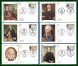 France FDC silk soie N° 2517 /22 Naviguateurs 1988 (cote XX) complet 