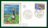 FDC silk soie Bretagne Rennes 1977 N° 1917