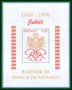 Monaco Bloc N° 80 ** (MNH) Prince Rainier III 1998 (faciale 3,81 €)