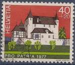 SUISSE 1977 : yt 1027 Oblitéré/Used # Chateau de Pratteln