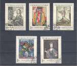 Tchecoslovaquie   Y & T  N° 1530/34   Tableaux des Galeries nationales