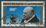 miniature GABON 1965 Y&T PA 40 (o) - Sir Winston Churchill and microphone