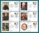  FDC soie N° 2517 / 2522 Navigateurs 1989 (cote 13,20 €)