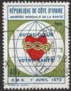 1268 - Y&T n° 332 - oblitéré - Journée mondiale de la santé - 1972 - Côte d'Ivoire