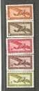 timbre  indochine   1889-1945)  (ex-colonies)   les 5 timbre neuf Aviation              