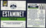 France Lot 2 Étiquettes Bière Beer Labels Estaminet Triple aux Baies de Genévrier